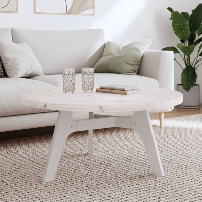 Afbeelding van Tafelblad rond Ø90x3 cm massief grenenhout wit