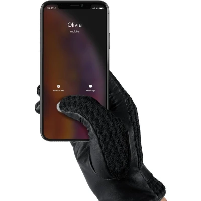 Afbeelding van Mujjo Leather Crochet Touchscreen Gloves Size 8,5 (M/L) MJ GLLT 020 85