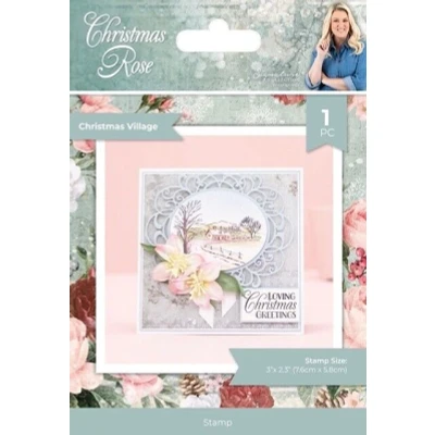 Afbeelding van Sara Signature Christmas Rose Clearstamp Village
