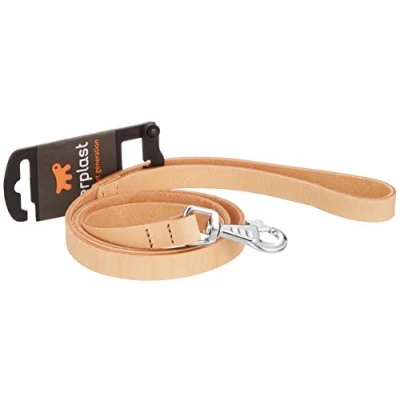 Afbeelding van Ferplast Natural Hondenriem Leder Beige Breedte 15 mm Lengte 120 cm