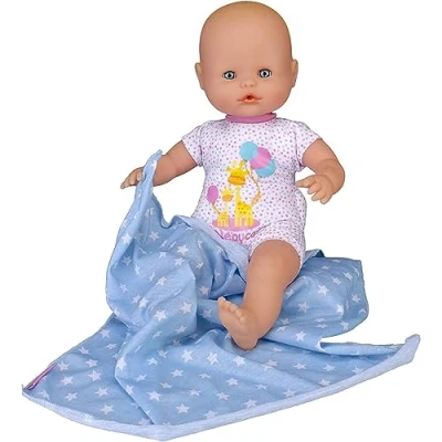 Afbeelding van Nenuco Poupée bébé avec couverture bleue et sons comme un vrai pour les filles à partir de 12 mois, célèbre 700015452