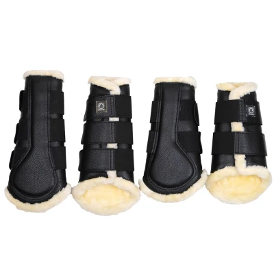 Image de Montar Guêtres Tech en Cuir Noir Cob