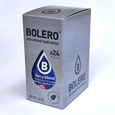 Afbeelding van Bolero drank 24 zakjes 3 gram fruitsticks bereid oplosbaar poeder voor verse in water geproduceerd, 72 gezoet met stevia (bessenblend)
