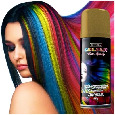 Afbeelding van Haarspray, tijdelijke kleurspray, wasbare haarkleur, 200 ml (goud)