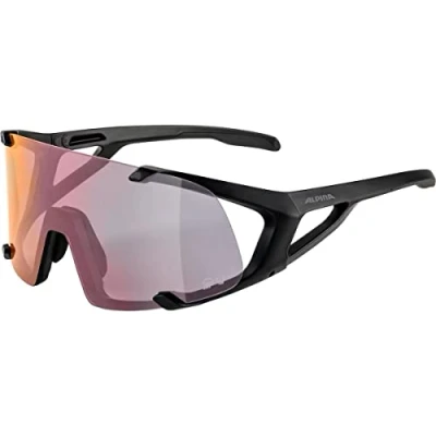Afbeelding van Alpina Bril HAWKEYE QV fogst. black mat/rainbow mirr.Cat.1 3
