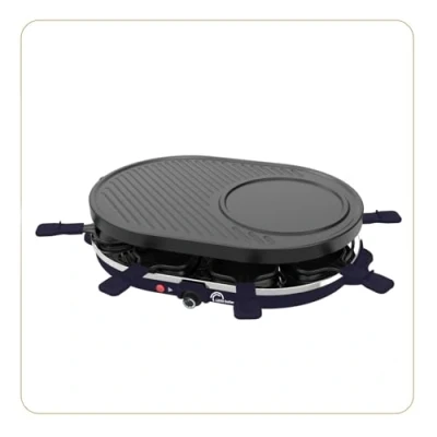 Image de Appareil A Raclette Little Balance Multi Cheese 1200 W 8 Personnes Grill / Crepe Amovible Bleu Nuit