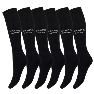 Afbeelding van STAPP Horse Paardrijsokken Ultra Fine 6 pack Zwart 40/46