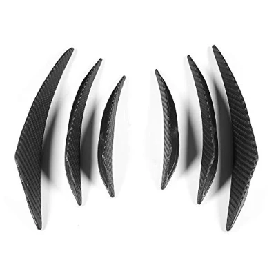 Afbeelding van Yctze Auto Bumper Diffuser 6 stuks Carbon Fiber Textuur Einde Eend Splitter Valencia Spoiler Lip