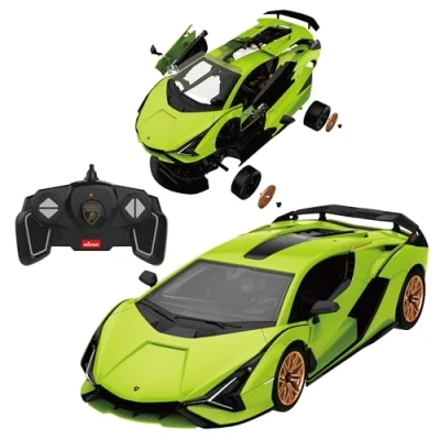 Afbeelding van TURBO CHALLENGE Lamborghini Sian RC Prestige 095622 Op afstand bestuurbare auto Groen 1/18 Montageset Batterijen niet inbegrepen Kunststof Vanaf 6 jaar