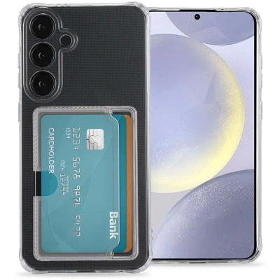 Afbeelding van iMoshion Hoesje Geschikt voor Samsung Galaxy S24 Plus met Pasjeshouder Softcase Backcover pashouder 3.0 Transparant
