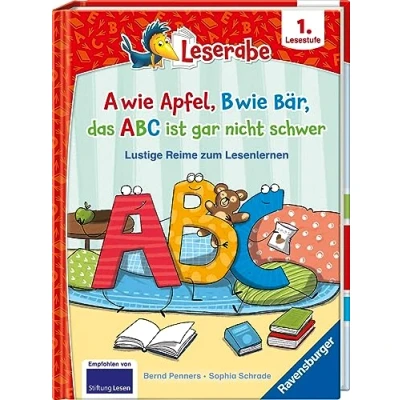 Afbeelding van A wie Apfel, B Bär, das ABC ist gar nicht schwer Lustige Reime zum Lesenlernen Erstlesebuch Kinderbuch ab 6 Jahren Lesen lernen 1. Klasse Jungen und Mädchen (Leserabe Klasse)