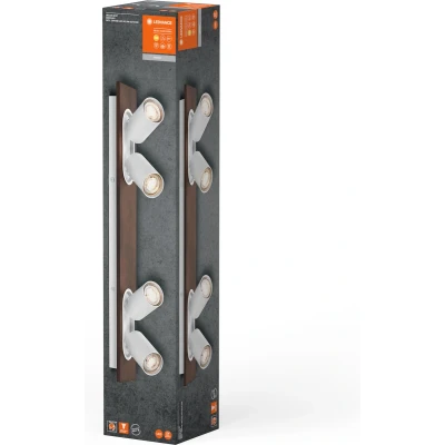 Afbeelding van LEDVANCE LED plafondspot Mercury GU10, 4 lamps, hout/wit