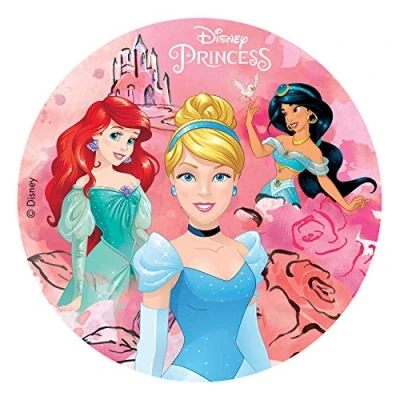 Image de Dekora Disque Comestible des Princesses Disney pour la Décoration du Gâteau d&#039;anniversaire 20 cm, 236037, Multicouleur