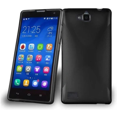 Afbeelding van Cadorabo Hoesje geschikt voor Honor 3C in ZWARTE OXIDE Beschermhoes gemaakt van flexibel TPU silicone Case Cover