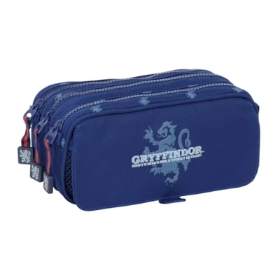 Afbeelding van Pennenetui met 3 vakken Harry Potter Captain Marineblauw 21,5 x 10 8 cm