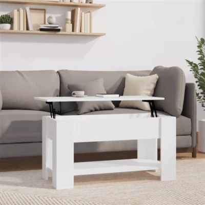 Afbeelding van vidaXL Salontafel 101x49x52 cm bewerkt hout wit