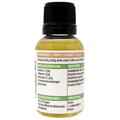 Afbeelding van Caramel Crème concentraat, 30 ml, super aroma voor de levensmiddelenindustrie en hobbyindustrie, levensmiddelaroma&#039;s, aromadruppels, smaakdruppels, koken, bakken mengen