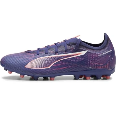 Afbeelding van Puma Ultra 5 Match MG Voetbalschoenen met kunststof noppen, Heren, Maat: 44.5, Lapis lazuli/white/sunset glow Textiel/ synthetisch