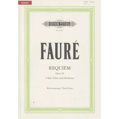Image de Partitions classique EDITION PETERS FAURE G. REQUIEM OP. 48 vocal SCORE (PAR 10 MINIMUM) Choeur et ensemble
