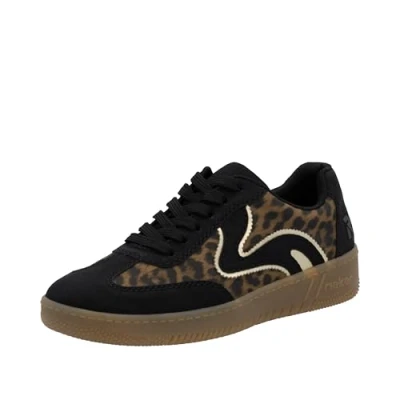 Afbeelding van Rieker M5512 damessneakers, Leo, 36 EU, luipaardeffect, Luipaard effect