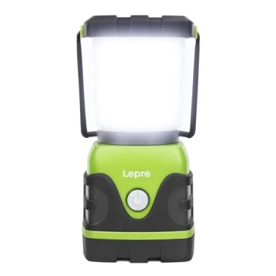 Afbeelding van Lepro Kampeerlantaarn op batterijen, 1500 lumen, werkt dimbaar, warm wit en koud wit, batterijlantaarn voor stroomuitval, noodverlichting, geschikt