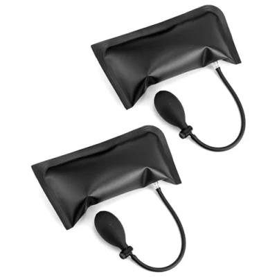 Afbeelding van QWORK® 2 stuks opblaasbaar kussen, hefkussen voor de installatie van deuren, ramen, meubels, koelkast (grote rechthoek)