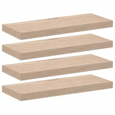 Afbeelding van vidaXL Wandschapppen 4 st 60x23,5x4 cm bewerkt hout