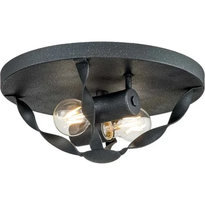 Afbeelding van Quoizel LED Plafondlamp Bradbury 2X E27 Max 60W Dimbaar Grey Ash