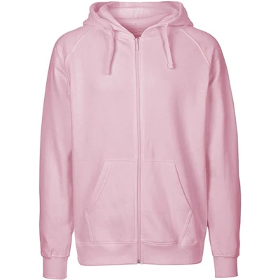Afbeelding van Fairtrade Men&#039;s Zip Hoodie met capuchon Light Pink S