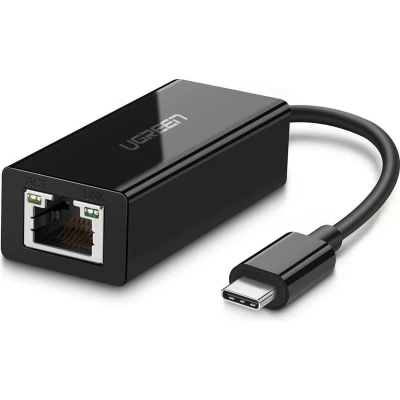 Afbeelding van UGreen USB C naar Ethernet / Internet Gigabit Adapter LAN Netwerk 1000Mbps RJ45 Zwart