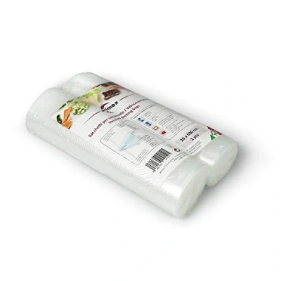 Afbeelding van Wimex Vacuümzakken, BPA vrij, vacuüm, duurzaam, compatibel met alle vacuümmachines, gemaakt in Italië. 2 rollen, 20 x 600 cm