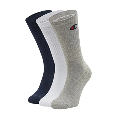 Afbeelding van Champion Unisex 3 PAAR Sokken, Maat: 39 42, Blau weiß grau