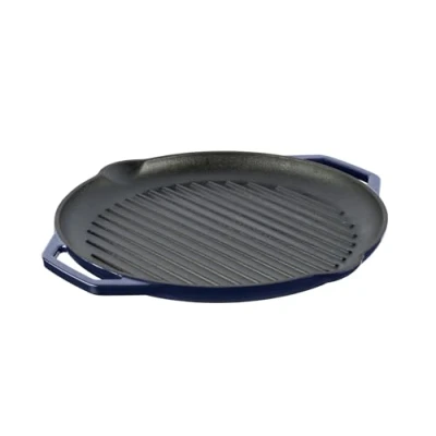 Afbeelding van Grand Feu Geëmailleerde gietijzeren grillpan blauw