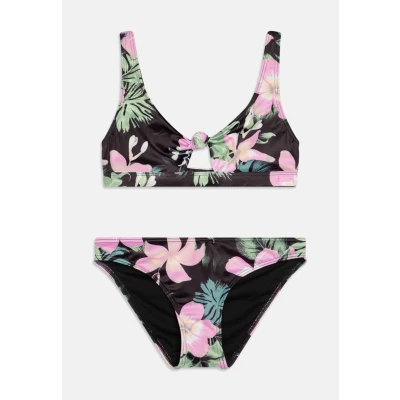 Afbeelding van Roxy Shadow Floral Bralette Bikini Anthracite voor kinderen, Maat: 176,