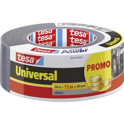 Afbeelding van tesa UNIVERSAL 56338 00001 01 Textieltape Zilver (l x b) 65 m 48 mm 1 stuk(s)