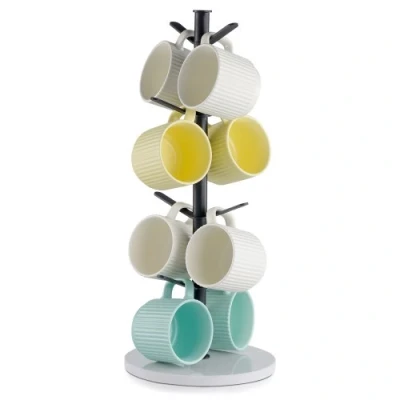 Image de VEVOR Porte tasse à café en forme arbre pour comptoir base marbre 8 crochets