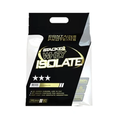 Afbeelding van Stacker 2 Whey Isolate Chocolade shake 1,5 kilo Voedingssupplement