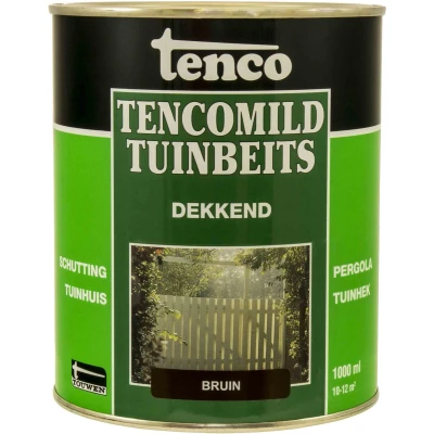 Afbeelding van Tenco Tencomild Tuinbeits Dekkend 1 ltr bruin Buiten onderhoud