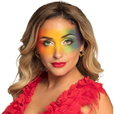 Afbeelding van Boland Make up Schmink palet Regenboog Multi Carnaval, Themafeest, Kinderfeestje, Festival, Pride