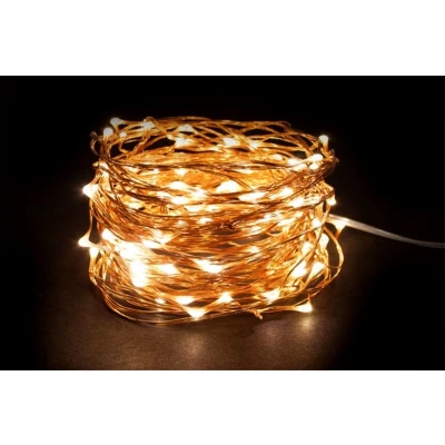 Afbeelding van Microlight LED 12M, 120 lampjes, warm wit, koperen draad