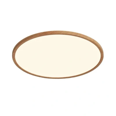 Afbeelding van Nordlux Oja Badkamer Plafondverlichting Ø 42,4 X 2,3 Cm 24W Dimbare LED Incl. (2700K) IP54 Houtfolie