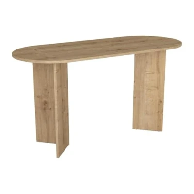 Afbeelding van Vente unique Sidetable bureau Kleur: lichte houtlook TOPANIA L 140 cm x H 74 D 59.6