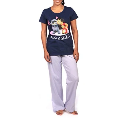 Afbeelding van Disney Pyjamaset Lilo &amp; Stitch Dames, Paars.