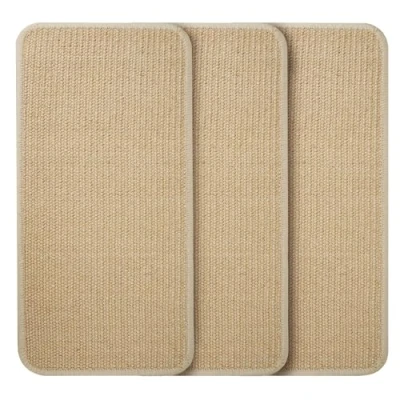 Afbeelding van Krabplanken voor katten, 3 stuks, sisal krabplank, 50 x 25 cm, muurkrabmat, slijtvast, duurzaam, krabmat, kattenkrabmat, beschermt meubels, bank, deur