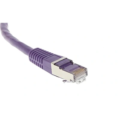 Afbeelding van Exertis Connect Patchkabel S/FTP, PiMF, CAT.6, violet, 2,0 m met bijzonder smalle knikbeveiliging (S/FTP, CAT6, 2 m), Netwerkkabel