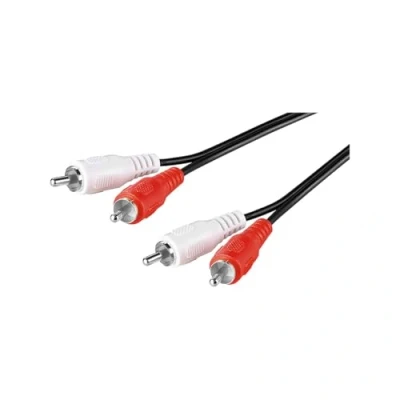 Afbeelding van Goobay Tulp stereo audio kabel zwart 10 meter
