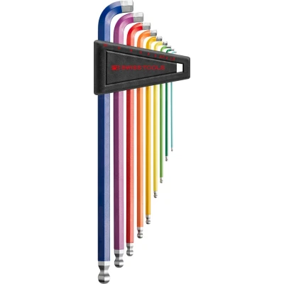 Afbeelding van PB2222.LH 10 Rainbow Inbussleutelset 90 100graden, actie
