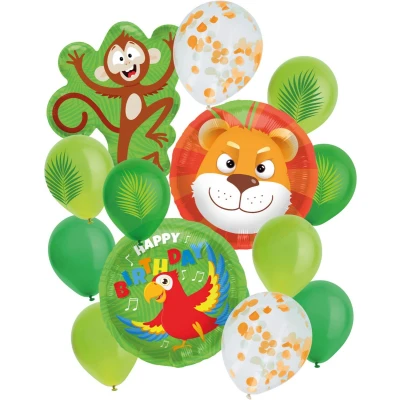 Afbeelding van Ballonnen set Jungle 14 delig