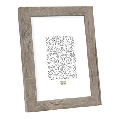 Afbeelding van Deknudt Frames fotolijst S45RH7 grijs beige hout 20x28 cm