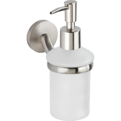Afbeelding van Wenko Zeepdispenser Cuba 200 Ml Rvs Matzilver/wit
